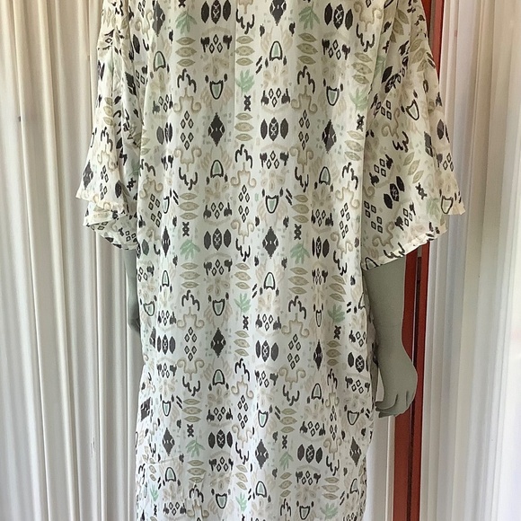 Sonoma Women’s Sheer Draped Open Front Beach Pool Cover Up Abstract One Size - Picture 4 of 11